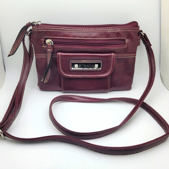 Burgundy Classic Crossbody Bag - Picture 1 of 8